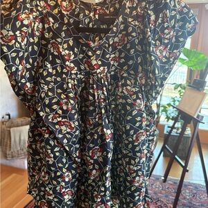 Isabel Marant Navy Floral Blouse